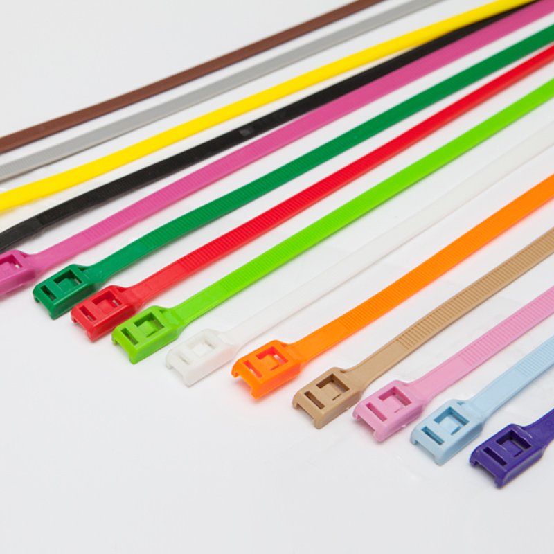 Releasable nylon cable ties (reverse type)