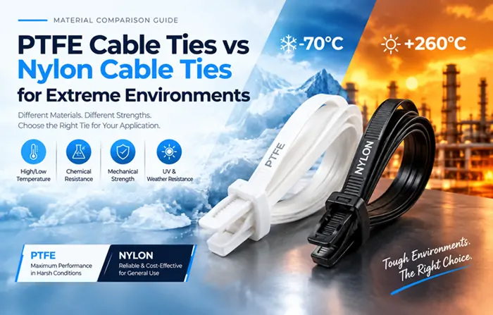 PTFE Cable Ties vs Nylon Cable Ties for Extreme Environments