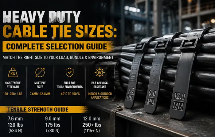 Heavy Duty Cable Tie Sizes: Complete Selection Guide